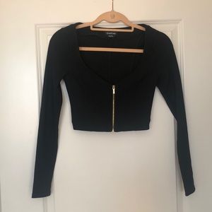 Bebe long sleeve crop top